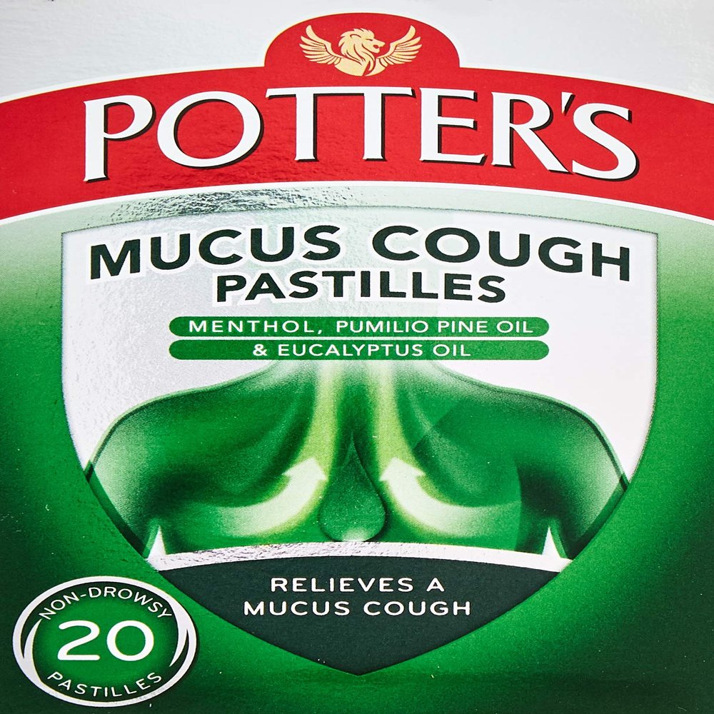 Potter's Mucus Cough Pastilles, Non-Drowsy