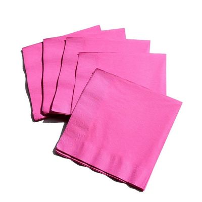 100 Hot Pink Paper Napkins Serviettes Birthday Wedding Catering 33cm 2ply Hen Party