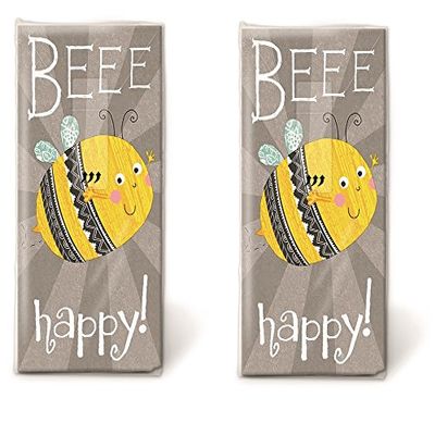 20 handkerchiefs (2 packs of 10) beee happy bee