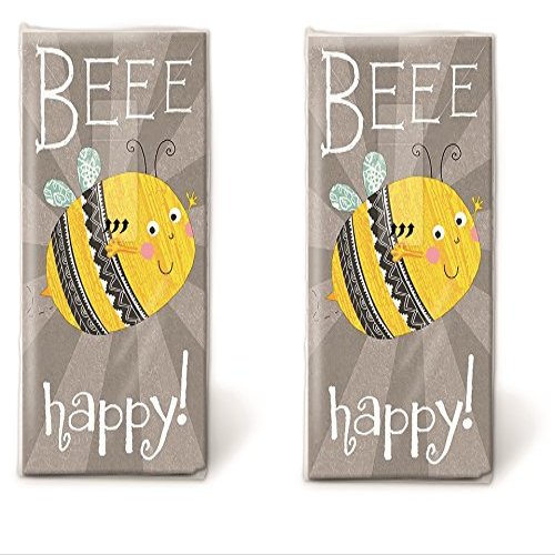 20 handkerchiefs (2 packs of 10) beee happy bee