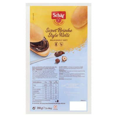 Schr Gluten Free Sweet Brioche Rolls, 200g