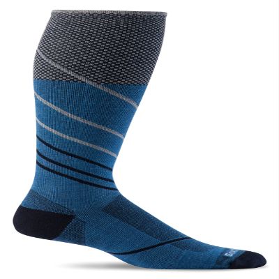 Sockwell Men's Pulse OTC Firm Graduated Compression Sock, Ocean, Large/X-Large