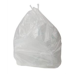 200 x Standard Duty Bin Bags Clear - General Waste 100Litre 5kg Clear Refuse Sacks Bin Liners Bin Bags by Jantex