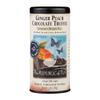 The Republic of Tea Ginger Peach Chocolate Truffle Black Tea, 50 tea bags in a pretty metal tin - black tea with ginger, peach and chocolate flavour view 1