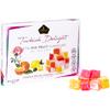 Cerez Pazari Turkish Delight with Rose, Orange and Lemon Mix Flavours 230g, Gourmet Small Size Snacks Gift Box, No Nuts Sweet Confectionery Vegan Soft Candy Dessert Glucose Free Lokum view 1