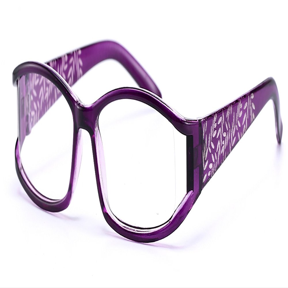4sold Slim Reading Leaves Glasses 0.00 +0.50 +0.75 1.00 +1.5 +2.00 +2.5 +3.5 +4.00 brand (Dark Pink, 0.50)