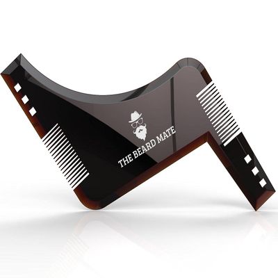Beard Shaping Tool Template Plus Comb for Line Up & Edging, Men's Facial Hair Hairline Perfect Symmetric Lines and Trim