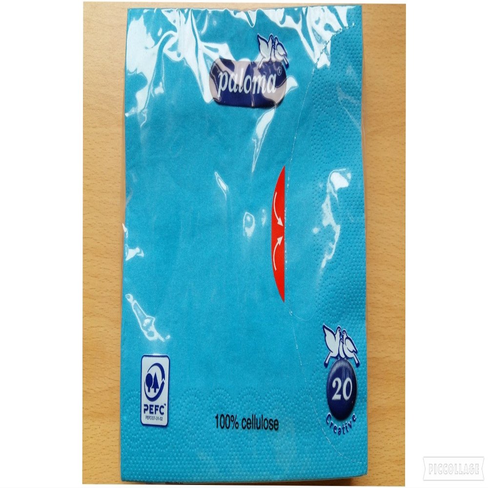 3 ply Napkins 33x33cm/13"x13" AquaBlue 20pk