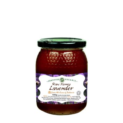 Antonio's RAW CERTIFIED ORGANIC LAVENDER HONEY, 500g - Rich in Minerals & Antioxidants, Cold-Pressed, Unpasteurised, Coarse-Filtered - The Raw Honey Shop