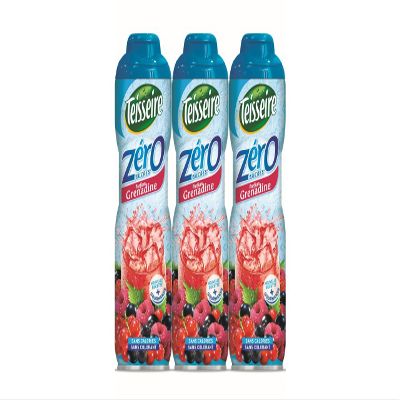 Pack of 3 sirops Teisseire 0% sugar grenadine - 3 x 600ml