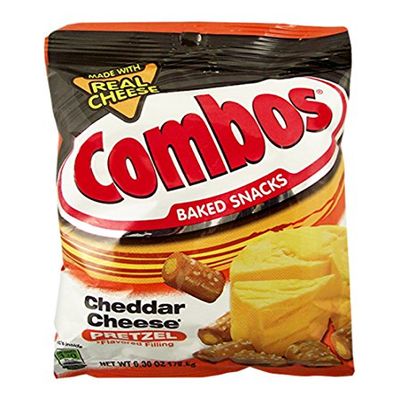 Combos Cheddar Cheese Pretzel's 178.6 g (Pack of 12)