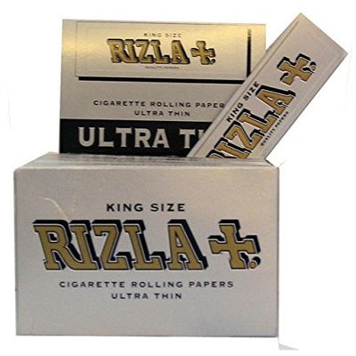 Rizla Silver Silver KS Long Papers 10 Packets Each Package Contains 33 Sheets King Size Format, Highest Of A Normal Slim.