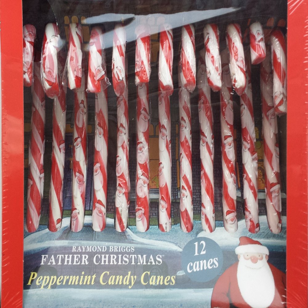 Father Christmas Peppermint Candy Canes (pack contains 12)