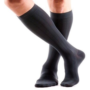 Mediven for Men 15-20mmHg Knee High Compression Socks : Black Size V by Medius