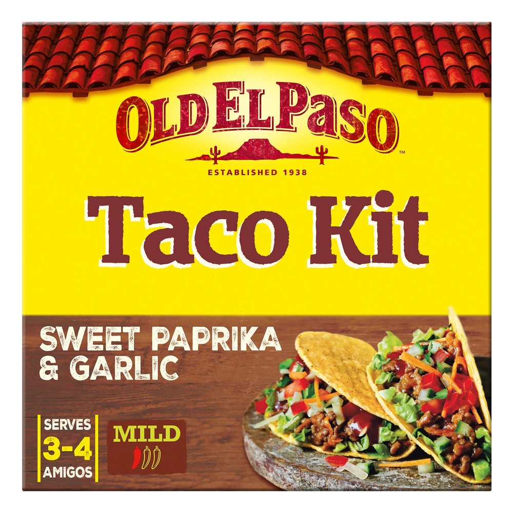 Old El Paso Garlic & Paprika Crunchy Taco Kit 308g