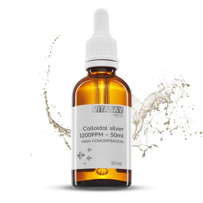 Colloidal Silver Concentrate 1200 PPM 50 ml 12: 1 Highly Concentrated