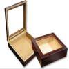 Starter Cigar Humidor Cherry Glass Lid for 20 Cigars with Humidifying System view 1