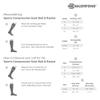 BAUERFEIND, 1 Pair of Compression Socks, Stabilizing sports sock for sports and excercise such as tennis, badminton, 20-30mmHG, Size: S short, Dark grey/Rivera, 29580053000021 view 4