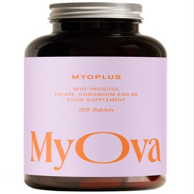 3 Pack of MyOva Myoplus - Natural Female Support Supplement for PCOS - 4000mg Myo-Inositol + 200ug Folate + 100ug Chromium - **15% Saving** - 90 Days Supply, 360 Tablets - Made in The UK