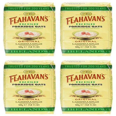 Flahavan's Irish Porridge Oats 500g Cereal (Pack of 4)