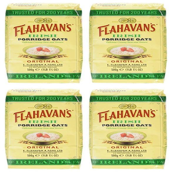 Flahavan's Irish Porridge Oats 500g Cereal (Pack of 4)
