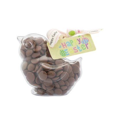 ButtonChocs Easter Chocolate Chick. Belgian Milk Chocolate Easter Gift.