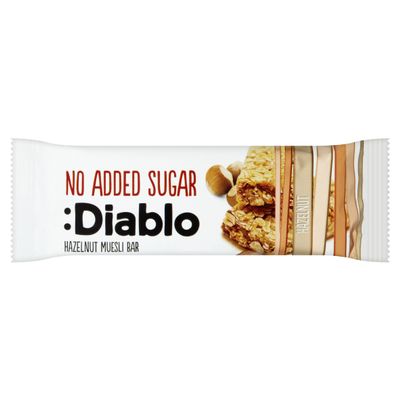 Hazelnut Muesli Cereal Bar - No Added Sugar Free Diablo 30g (Pack of 1)