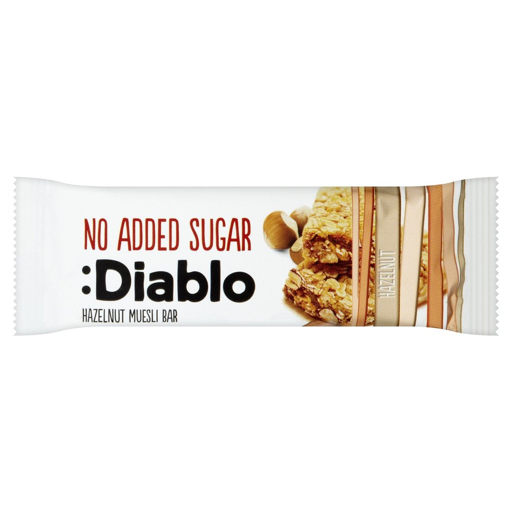 Hazelnut Muesli Cereal Bar - No Added Sugar Free Diablo 30g (Pack of 1)