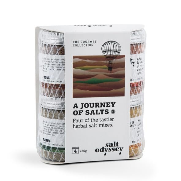 Salt Odyssey Combo Salts with Herbs and Spices, 4 X 80 g
