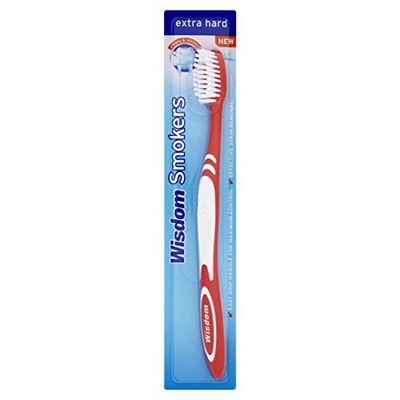 5x Wisdom Smokers Extra Hard Brush Toothbrush (Previously Addis) by Wisdom