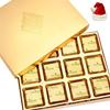Ghasitaram Gifts Christmas Gifts Chocolates - Golden 12 pcs Roasted Almond Chocolate Box view 1