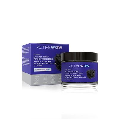 Active Wow Teeth Whitening - Charcoal Powder Natural Teeth Whitening