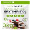 100% Natural Erythritol 3 Kg - Zero Calories Sugar Replacement (1 x 2kg Bag + 1 x 1kg Bag) view 1