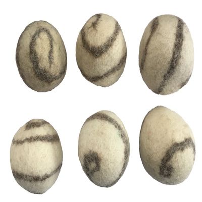 Amazing XL 100% Natural Wool Reusable Dryer Balls Fabric Softener Drying Ball,Naturally Soften Laundry, Eco-friendly Material, Save Time and Money,Eliminate Static,Anti Static (Pack of 6-Diameter 7cm) - Fair Trade