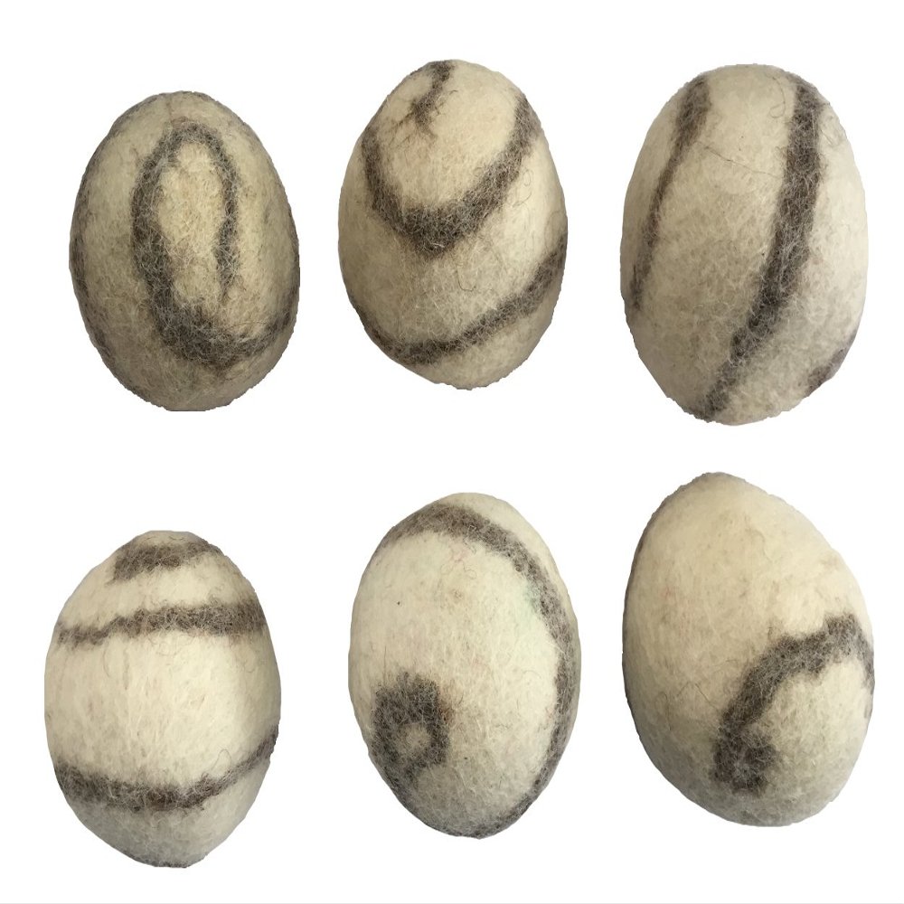 Amazing XL 100% Natural Wool Reusable Dryer Balls Fabric Softener Drying Ball,Naturally Soften Laundry, Eco-friendly Material, Save Time and Money,Eliminate Static,Anti Static (Pack of 6-Diameter 7cm) - Fair Trade