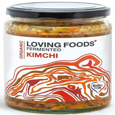 Loving Foods *Organic & Made in the UK* Kimchi (475g) Raw, Unpasteurised & Bursting with Beneficial Live Bacteria (6 x Jars)