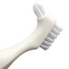 Denture Brush (Set of 2) Blue & White Brushes ~ Easy Grip Handle, Double Bristle Head view 4