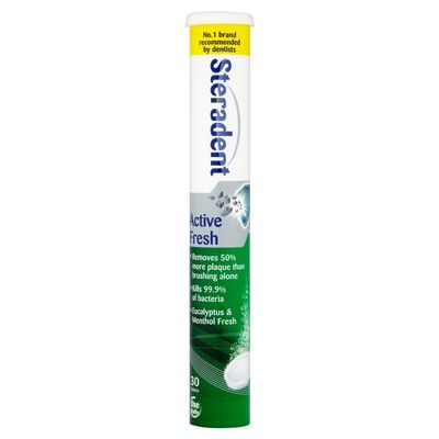 Steradent Active Fresh 30 Tablets (Pack of 12 Total 360 Tablets)