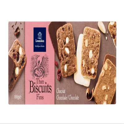 Belgian Chocolate Luxury Biscuits, Leonidas Assorted Manon, Milk & Dark Thin Biscuit Gifts 100g