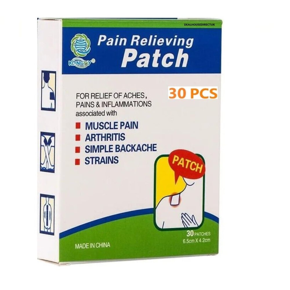 30 Pain Relief Patch Extra Strong Pain Relieving Patches Back Muscle Neck New UK