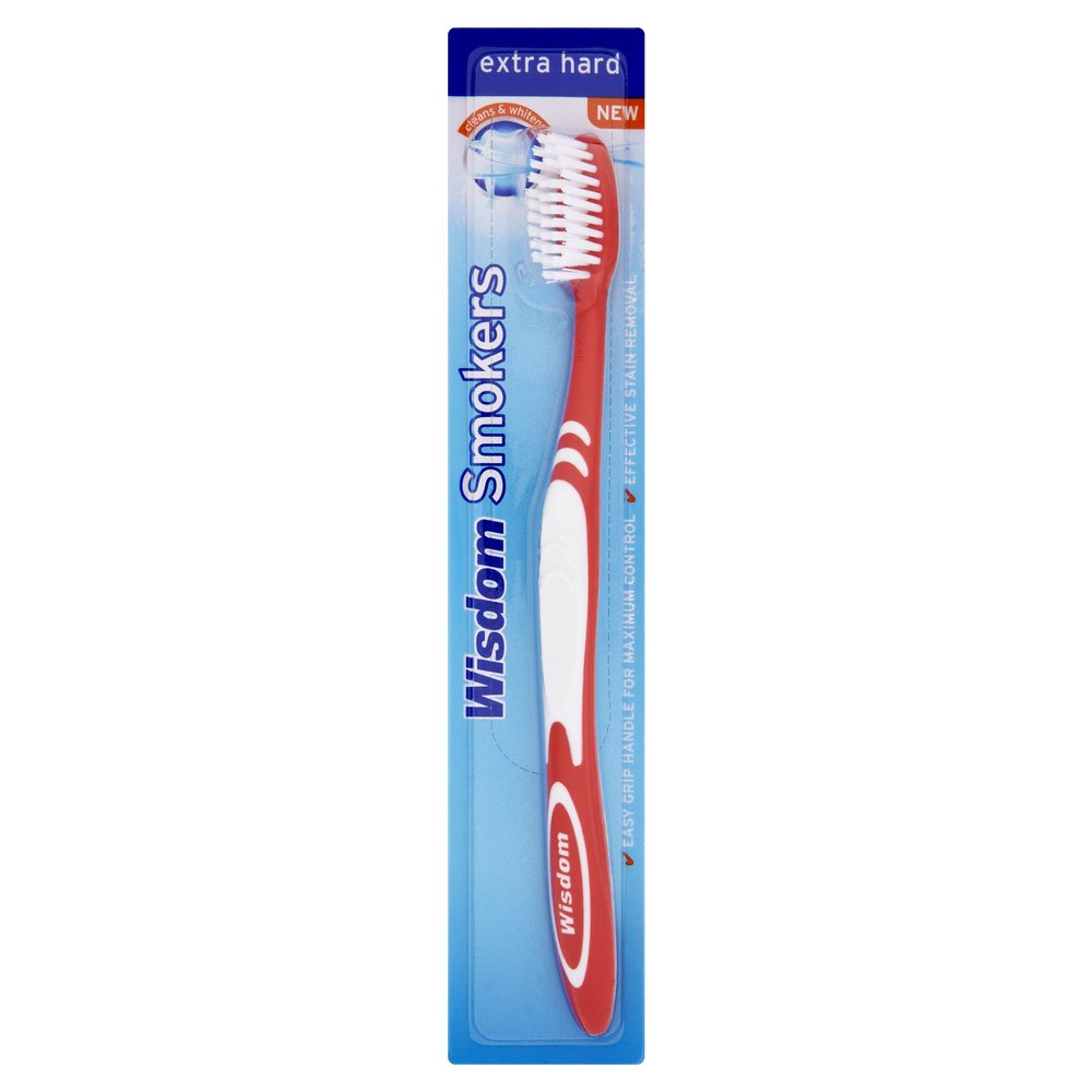 3 x Wisdom Smokers Extra Hard Brush Toothbrush