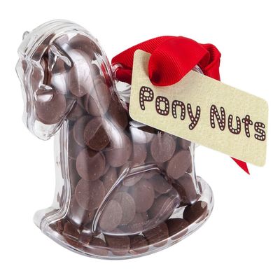 ButtonChocs Chocolate Rocking Horse - Pony Nuts. A Little Belgian Milk Chocolate Gift. Pony Gift. Horse Gift.