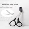 Professional Precision Trimmer Eyebrow Scissors Remover Beauty Tool with Comb and Non Slip Finger Grips Black Silver Tone for Men view 3