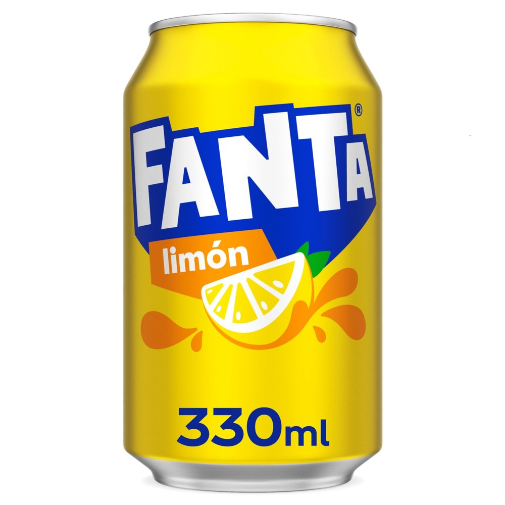 Fanta Lata lemon soda - 330 ml.