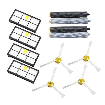 12pcs/lot Debris Extractor Set & HEPA Filter & Side Brush Parts Kit For iRobot Roomba 800 Series 870 880 Vacuum Cleaner