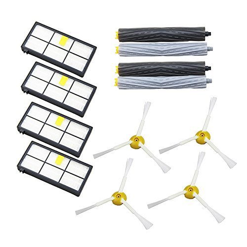 12pcs/lot Debris Extractor Set & HEPA Filter & Side Brush Parts Kit For iRobot Roomba 800 Series 870 880 Vacuum Cleaner