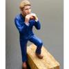 Farmer Standing Eating Sandwich view 1