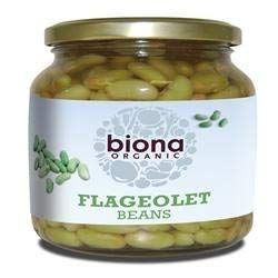 Organic Flageolet Beans - in Glass Jars 350g by Biona