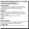 30 x Ginkgo Biloba Tablets - 6000mg Pure Extract view 2