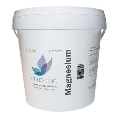 Cutetonic Ultra Pure Magnesium Chloride Flakes, Dead Sea Origin (2KG)
